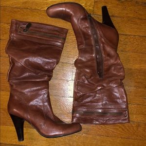 Guess slouch boots. 3/4 zip for easy access.